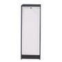 Classeur à rideau noir BOSTA 104 cm – Meuble de rangement sécurisé 5 niches avec serrure