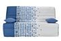 Clic Clac bleu et blanc couchage 130x190 cm matelas 11 cm Vania