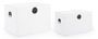 Coffre de rangement bois de sapin blanc Peno - Lot de 2