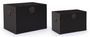 Coffre de rangement bois de sapin noir Peno - Lot de 2