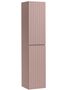 Colonne de salle de bain suspendue EMBLEMATIC – Façades rainurées & 2 portes – 160 cm