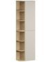 Colonne suspendue DALIA Cachemire 2 portes avec niches ouvertes arrondies – Meuble de rangement design pour salle de bain