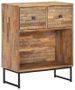 Commode 2 tiroirs 1 niche teck recyclé clair Voust