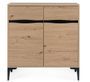 Commode 2 tiroirs MELYS 80 cm – Métal & bois