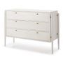 Commode 3 tiroirs bois massif blanc Vazen