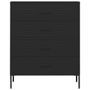 Commode 4 tiroirs Klako 80 cm - Acier mat