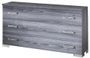Commode 6 tiroirs bois chêne grisé Nikoza 166 cm