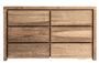 Commode 6 tiroirs bois massif naturel vieilli style colonial Rubha 140 cm