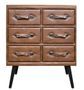 Commode 6 tiroirs simili cuir marron Patio