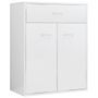 Commode Blanc brillant 60x30x75 cm