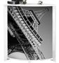 Comptoir de bar blanc et imprimé tour Eiffel Snack 96 cm
