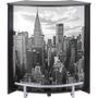 Comptoir de bar noir et imprimé New York Snack 96 cm