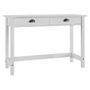 Console 2 tiroirs pin massif blanc Ranny