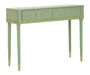 Console Camille verte design élégant détails dorés