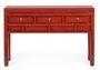 Console en bois d'orme rouge 3 tiroirs Juan 128 cm