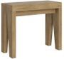 Console extensible bois clair 12 personnes 40 à 300 cm Naxo