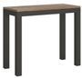 Console extensible bois clair et pieds métal anthracite 14 personnes 40 à 300 cm Diva