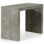 Console extensible effet marbre gris Saunier 50/250 cm