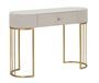 Console Montpellier crème effet marbre et doré design