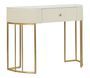 Console similicuir matelassé doré design Sharon