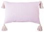 Coussin coton et polyester rose Eva