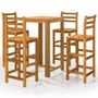 Ensemble de bar de jardin 5 pcs Bois d'acacia solide