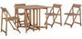 Ensemble de jardin NOEMI – Table pliante modulable + 4 chaises pliantes en acacia huilé