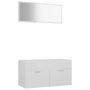 Ensemble de meubles de bain 2 pcs Blanc brillant 9