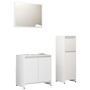 Ensemble de meubles de salle de bain 3 pcs Blanc 4