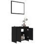 Ensemble de meubles de salle de bain 3 pcs Noir