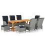 Ensemble de salle à manger de jardin 9 pcs Gris clair 2