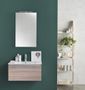 Ensemble meuble de salle de bain 1 tiroir bois clair et miroir lumineux Teph L 70 cm