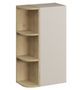 Ensemble mural DALIA Cachemire 50 cm – Armoire suspendue et niches ouvertes arrondies Chêne naturel