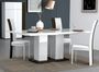 Ensemble table rectangulaire et 4 chaises bois laqué blanc et noir Koyd