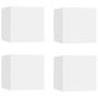 Étagère murale 4 pcs Blanc 30,5x30x30 cm