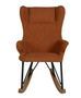 Fauteuil à bascule enfant tissu marron Luxare