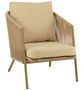 Fauteuil avec coussin aluminium beige Marka