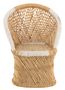 Fauteuil avec dossier en bambou naturel blanc Zephir L 66.5 cm