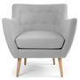Fauteuil bergère Tissu Gris