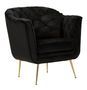 Fauteuil Budapest noir avec coussin design enveloppant