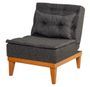 Fauteuil convertible tissu anthracite Sporka 62 cm