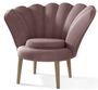 Fauteuil coquillage velours rose Skidra