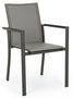 Fauteuil de jardin en aluminium anthracite Koni - Lot de 4