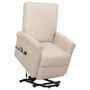 Fauteuil de massage inclinable Crème Tissu Verka