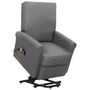 Fauteuil de massage inclinable Gris clair Tissu