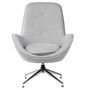 Fauteuil design pivotant à 360º tissu gris clair Oeuf 79 cm