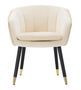 Fauteuil Fidji crème et doré
