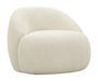 Fauteuil Ginevra blanc bouclé design scandinave