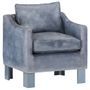 Fauteuil Gris Cuir véritable 11