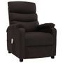 Fauteuil inclinable de massage Marron foncé Tissu